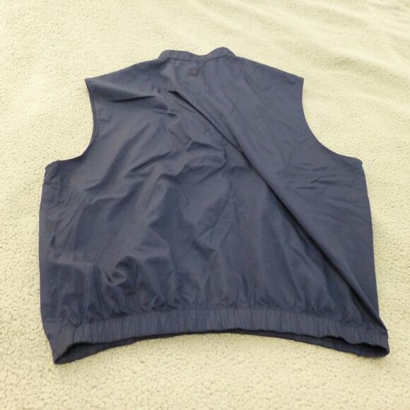 Footjoy FJ Jacket Mens XL Vest Golf Blue Sleeveless Windbreaker Mock Neck - Picture 2 of 8